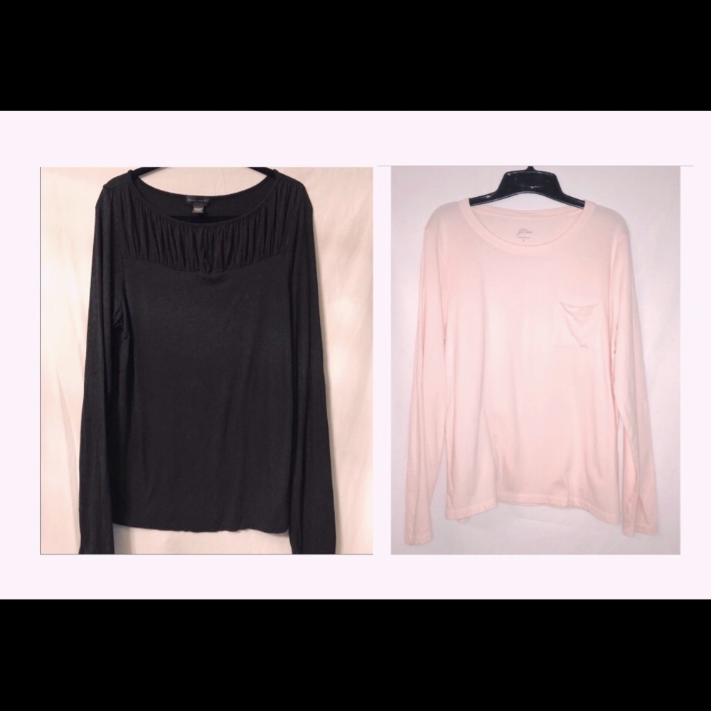 J.Crew Pink Long Sleeved T-Shirt & 🍌 Repub , L